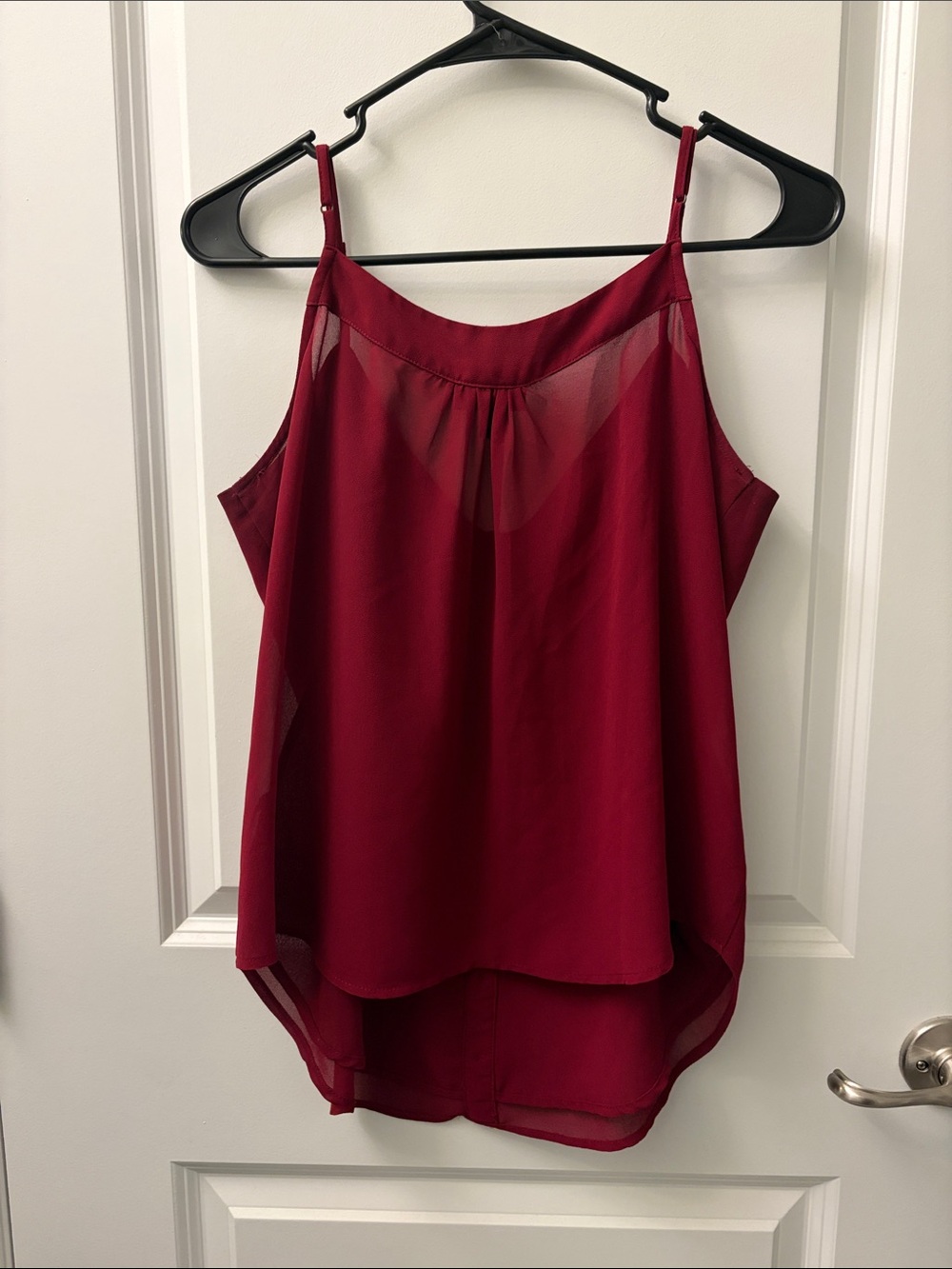The Limited Red Ruffled Button-Detail Front Ruffle Camisole Size M - Picture 2 of 2